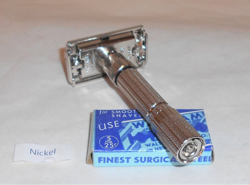 Gillette 1960 Fat Boy Razor Refurbished Replated Mirror Nickel F1- VX1 (30).JPG