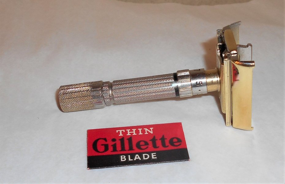 Gillette TTO Adjustable 1960 Fat Boy Refurbished Replated Gold Nickel F1–R87 (27).JPG