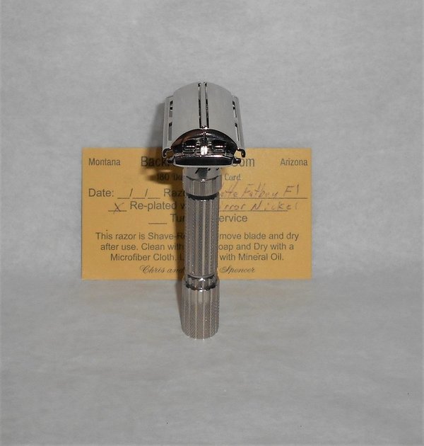 Gillette 1960 TTO Adjustable Fat Boy Razor Refurbished Replated Mirror Nickel (59).JPG
