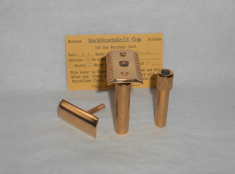 Gillette Bostonian 1921 Three-Piece Razor Refurbished Replated 24 Karat Gold (52).JPG