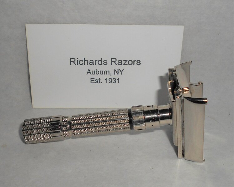 Gillette Fat Boy Razor 1960 TTO Adjustable Refurbished Replated Mirror Nickel E3–BB (37).JPG