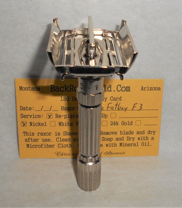 Gillette Fat Boy Razor 1960 TTO Adjustable Refurbished Replated Mirror Nickel E3–BB (54).JPG